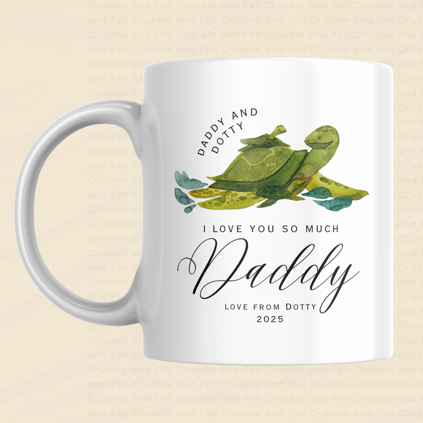 Personalised Turtle "I love you" mug