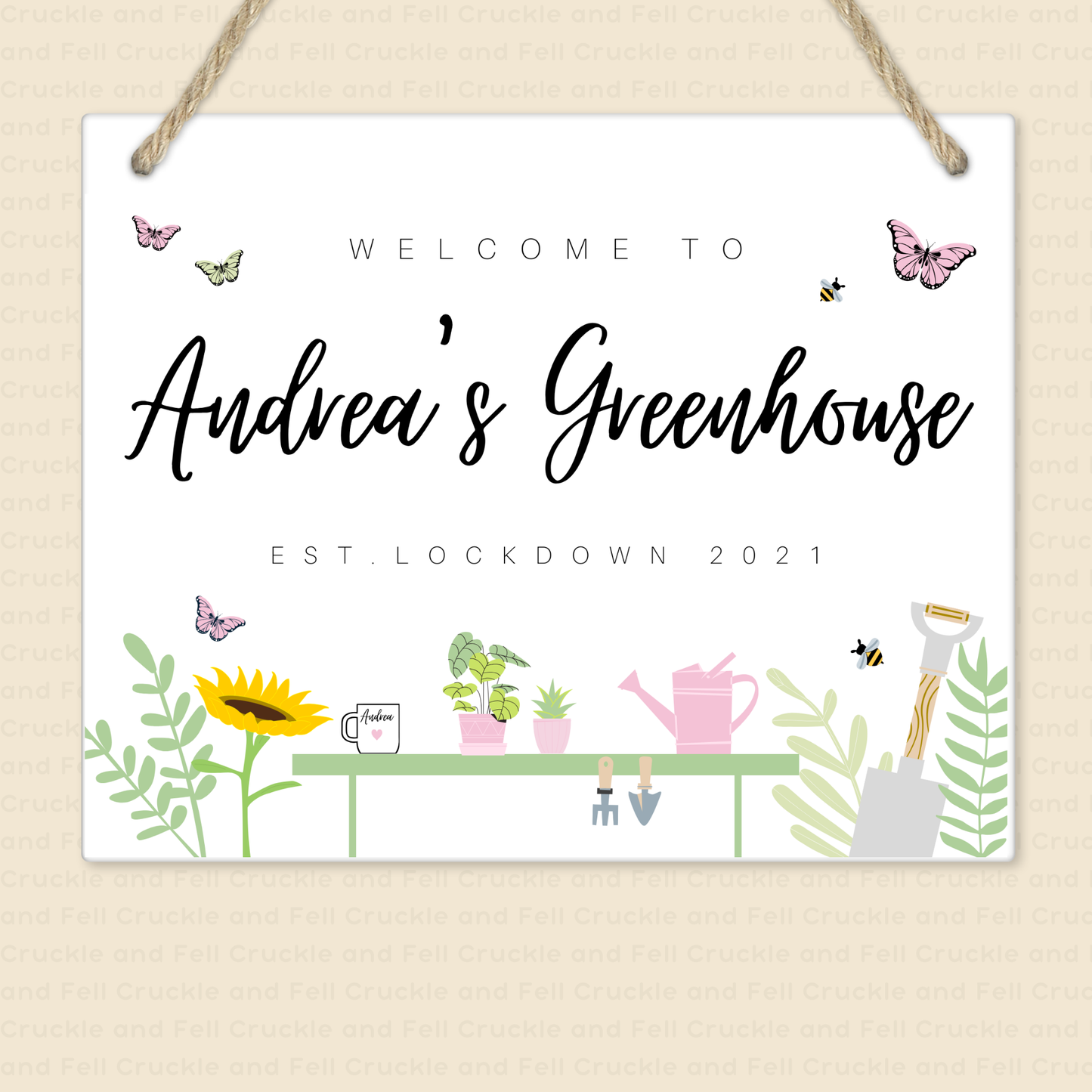 Personalised Greenhouse Metal Sign