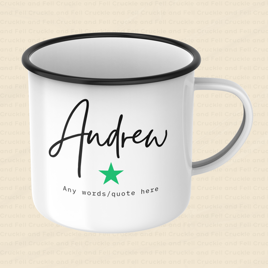 Personalised Quote/Message Enamel Mug