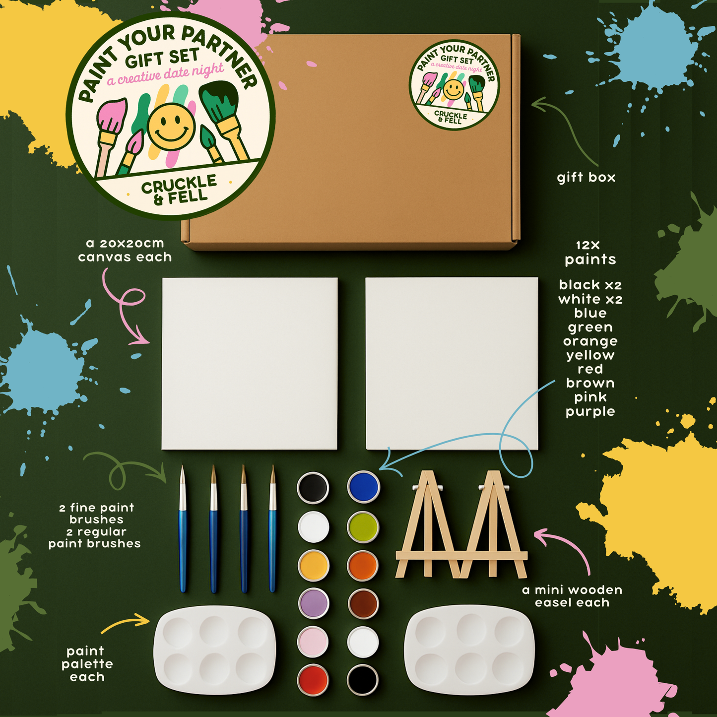 Paint Your Partner Gift Set - The Ultimate Fun and Creative Date Night for Couples