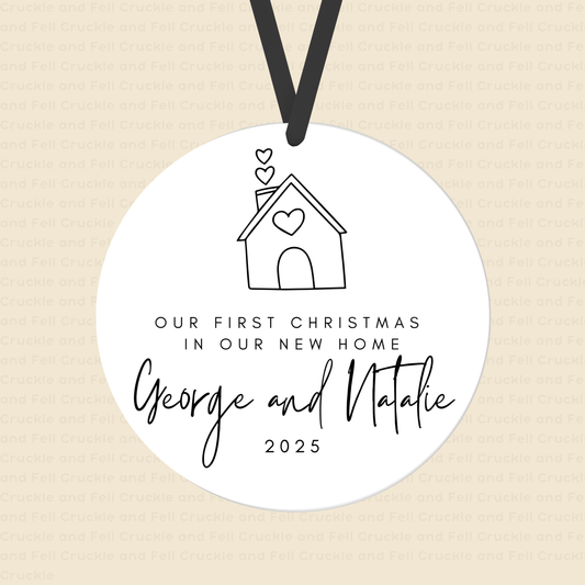 Personalised "Our First Christmas in our New Home" Christmas Tree Decoration