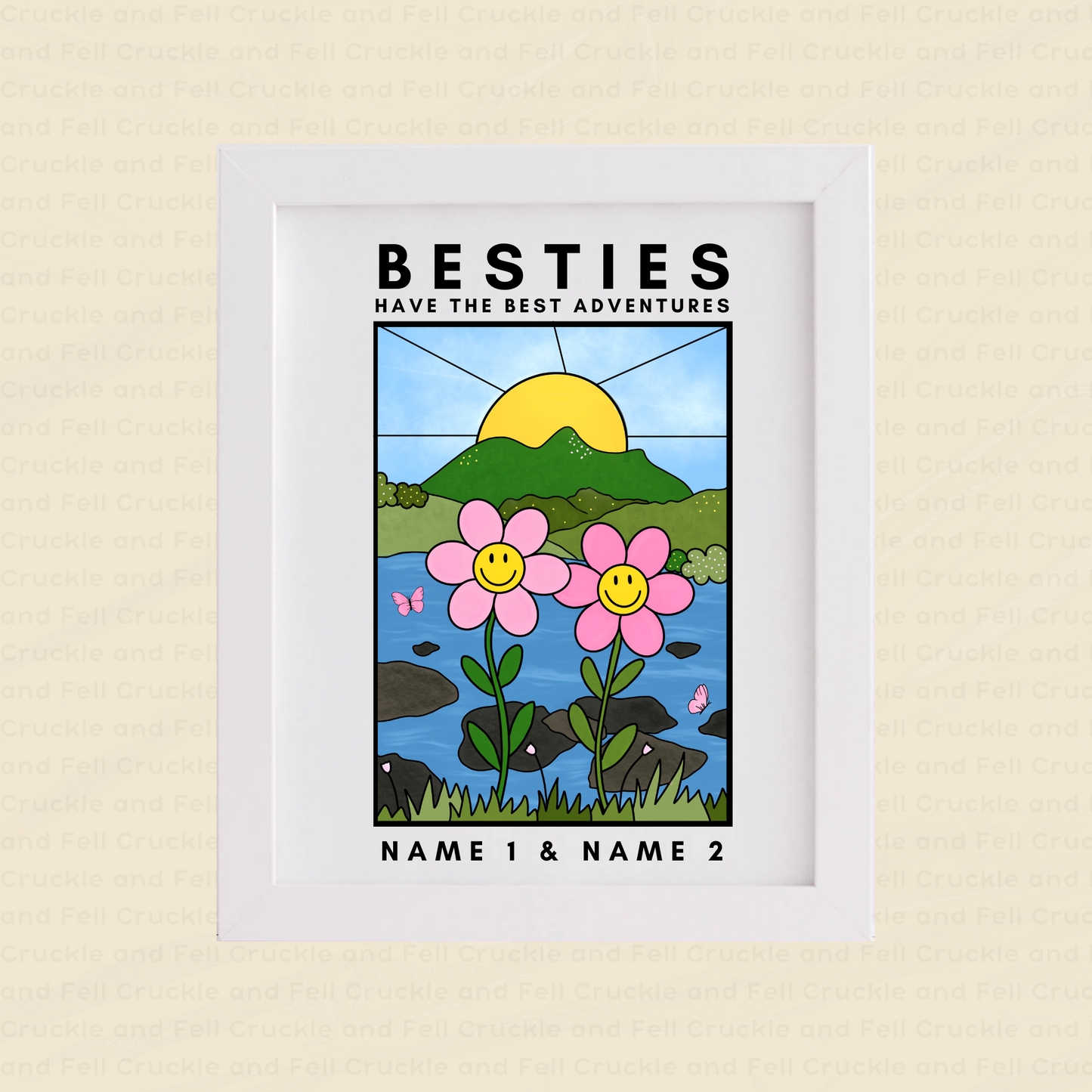 "Besties Have The Best Adventures" Custom Art Print