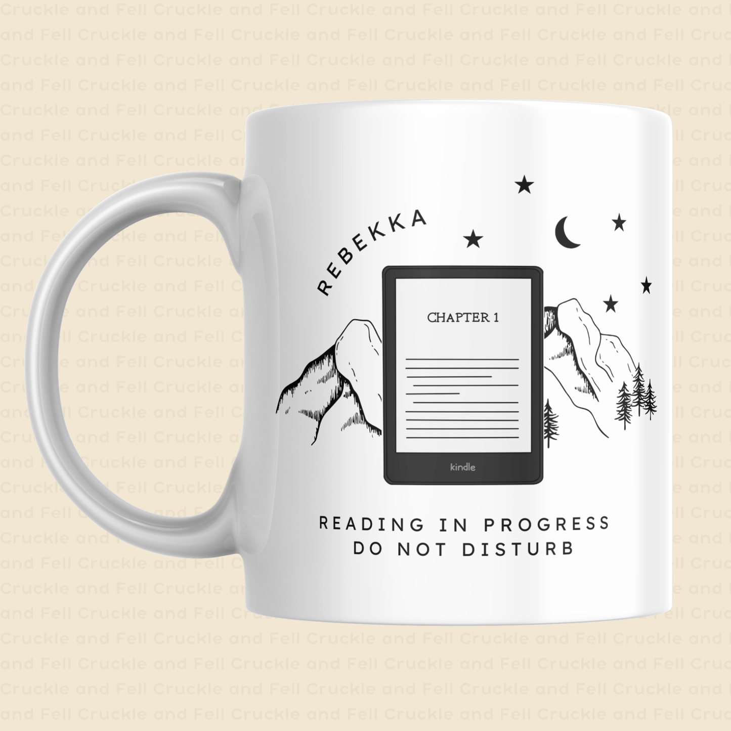 Personalised "Reading in Progress" Mug - Kindle design