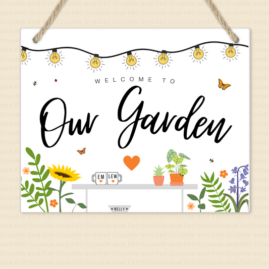 Personalised Garden Metal Sign