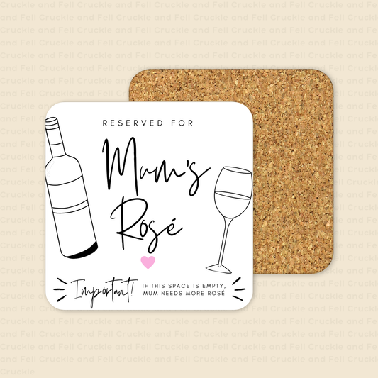 Personalised "Reserved for Rosé" coaster
