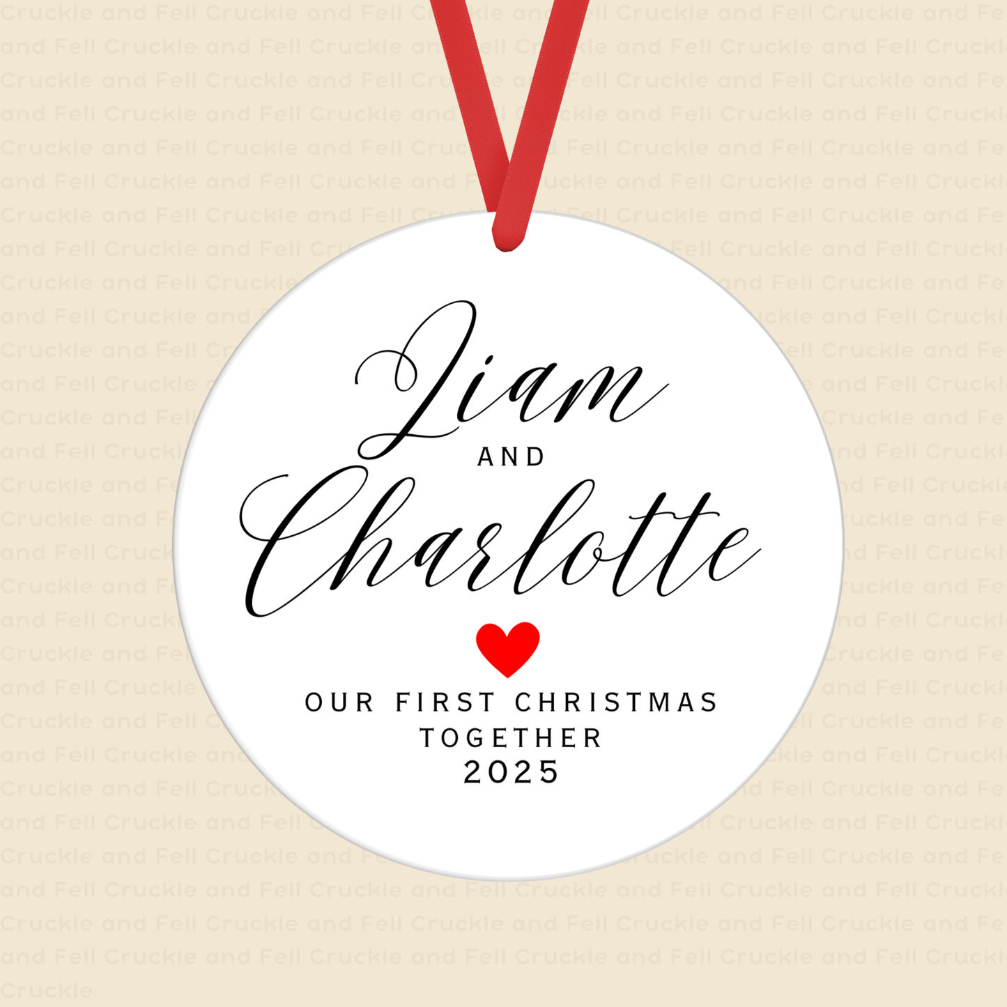 Personalised "Our First Christmas Together" Tree Decoration