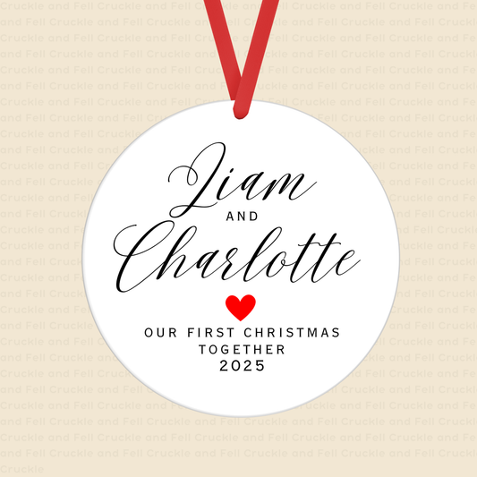 Personalised "Our First Christmas Together" Tree Decoration
